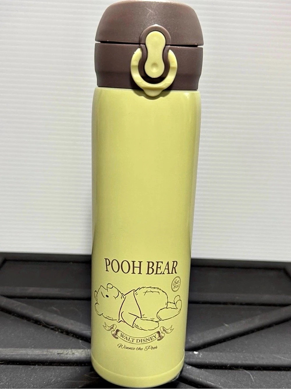 Disney Pooh Bear Water Bottle Yellow